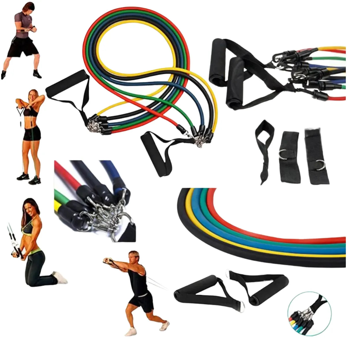 💪 Set 11 Piezas Bandas Elásticas Tubulares